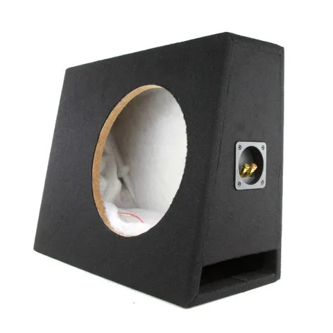 SUBWOOFER BOX 12" SEALER SLIMLINE ENCLOSURE WITH FLAT BACK AND SLOT PORT - BLACK