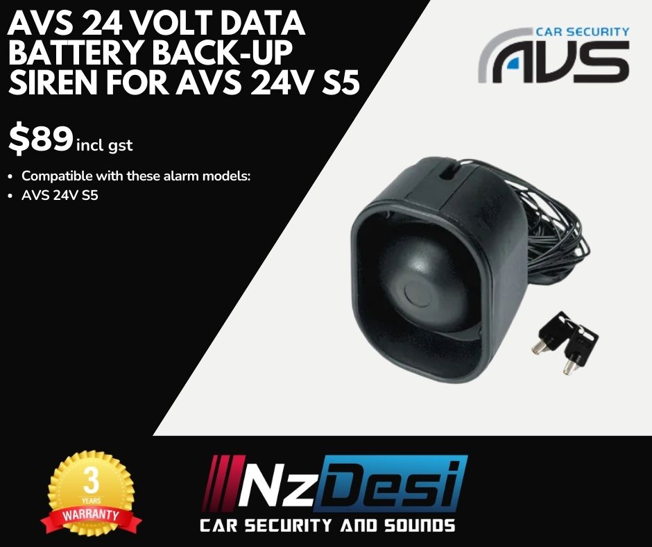 AVS 24 VOLT DATA BATTERY BACK-UP SIREN FOR AVS24VS5