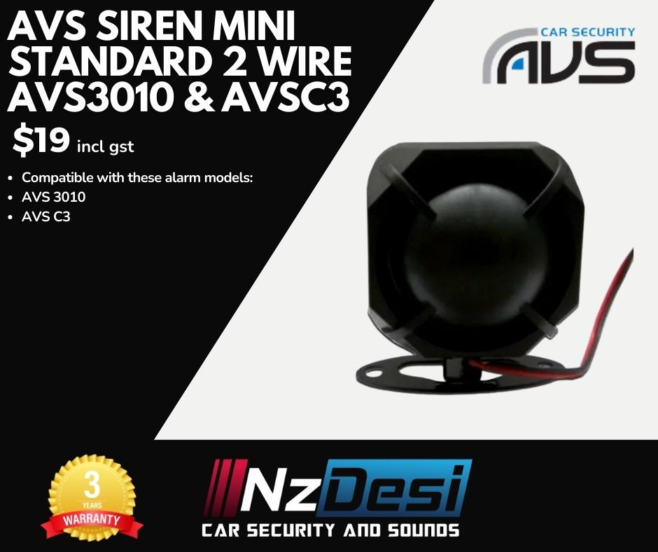 AVS SIREN MINI STANDARD 2 WIRE (AVS3010 & AVSC3)