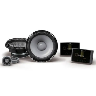 ALPINE (R2 SERIES) 6.5" PRO COMPONENT SPEAKER 2-WAY 100W RMS (PAIR) (WITH GRILLS)