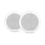 FUSION 6.5" 120-WATT ROUND WHITE FLUSH MOUNT MARINE SPEAKERS