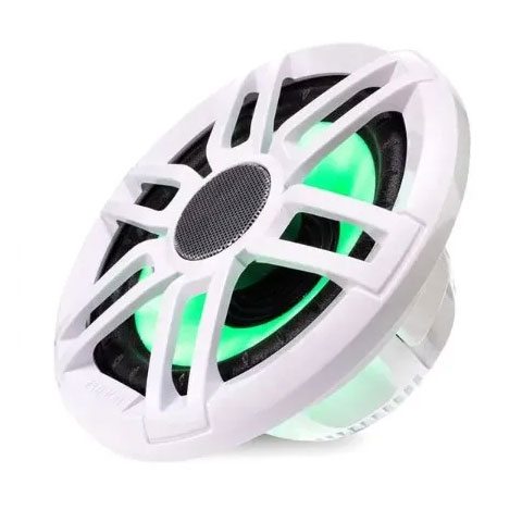 FUSION 6.5" MARINE SPEAKERS PAIR 200W XS SERIES SPORTS WHITE WITH RGB LED LIGHTING