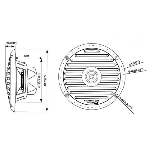 CERWIN VEGA RPM XED 6.5" 2-WAY COAXIAL MARINE SPEAKERS 250W RMS (PAIR) - Image 2
