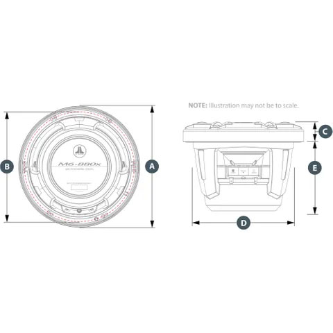 JL AUDIO M6-88X-S-GMTI-I 8.8" MARINE COAXIAL SPEAKERS WITH LED AND TITANIUM SPORT GRILLE - Image 3