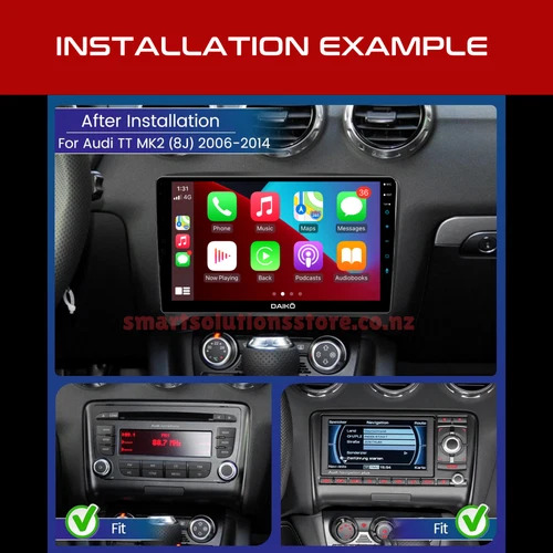 Daiko PRO Car Stereo Wireless Carplay Android Auto For Audi TT 2006-2014 - Image 12