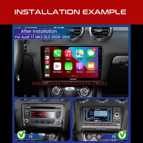 Daiko Ultra Car Stereo Wireless Carplay Android Auto For Audi TT 2006-2014 - Image 11