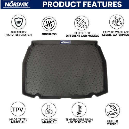 Nordvik Car Boot Liner For BMW 1 Series F20 Hatchback 2012-16 99*78cm - Image 4