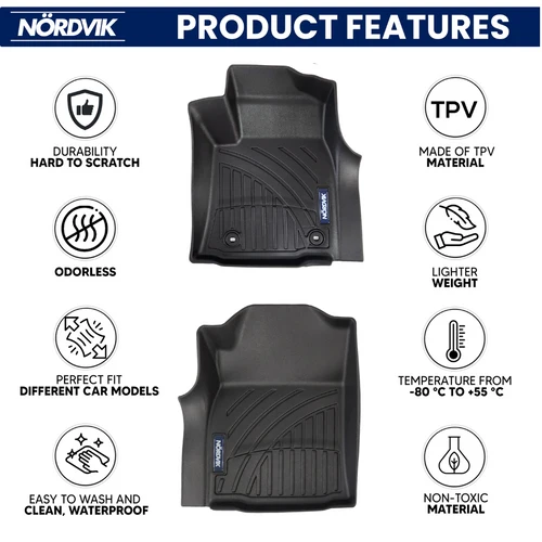Nordvik Heavy Duty Floor Liners Kit For Ford Ranger 2022+ - Image 4