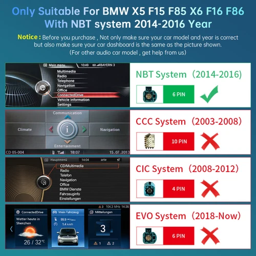 BMW X5 X6 With NBT System Linux 10.25" Wireless CarPlay & Android Auto Replacement Screen - Image 3