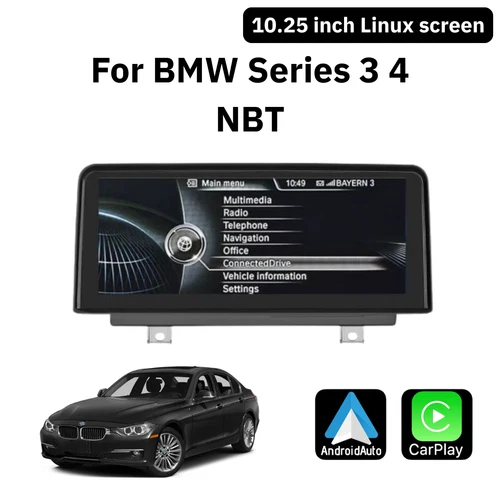 BMW 3/4 Series With NBT Linux 10.25" Wireless CarPlay & Android Auto Replacement Screen