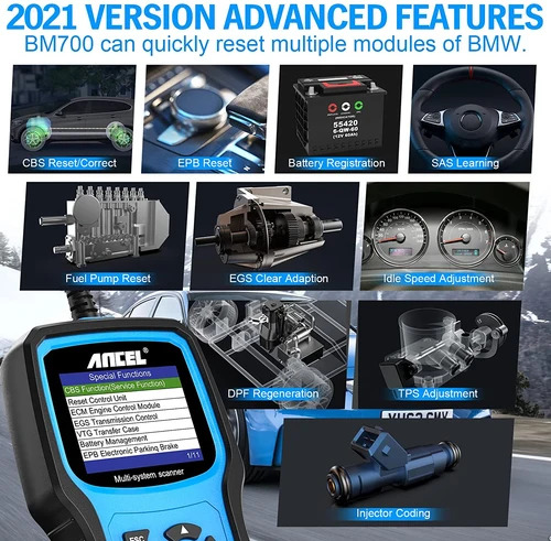 BMW Diagnostic Scan Tool ANCEL BM700 PRO Full Systems All Functions OBD1 OBD2 - Image 4