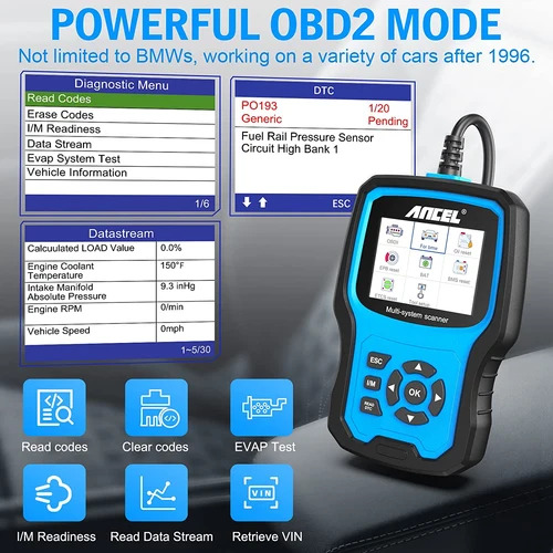 BMW Diagnostic Scan Tool ANCEL BM700 PRO Full Systems All Functions OBD1 OBD2 - Image 5