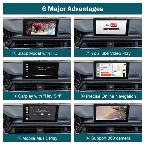 Wireless CarPlay Android Auto Decoder For Audi Q3 2014-2018 & A1 2013-2018 RMC System - Image 6