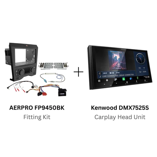 Holden Commodore VE Series 1 Complete Head Unit Upgrade Kit – Kenwood DMX7525S CarPlay Stereo + Aerpro Fitting Kit (Dual Zone)