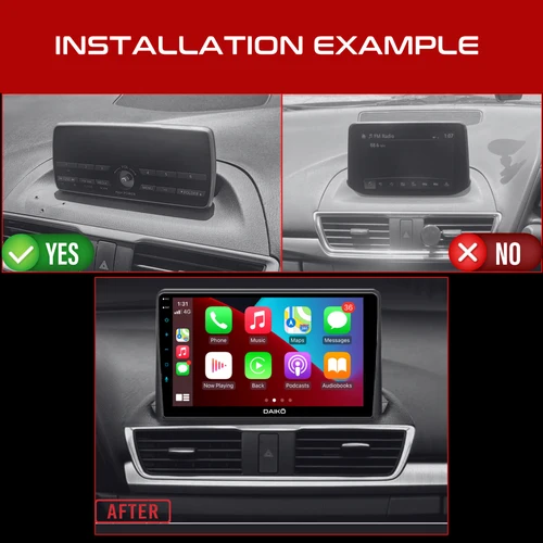 Daiko Multimedia Unit Wireless Carplay Android Auto For Mazda 3 Axela 2013-2019 NO SCREEN DASHBOARD - Image 3
