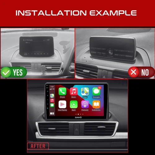 Daiko X Car Stereo Wireless Carplay Android Auto For Mazda 3 Axela 2013-2019 WITH FACTORY SCREEN - Image 3