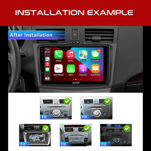 Daiko Multimedia Unit Wireless Carplay Android Auto For Mazda 3 Axela 2010-2013 - Image 3