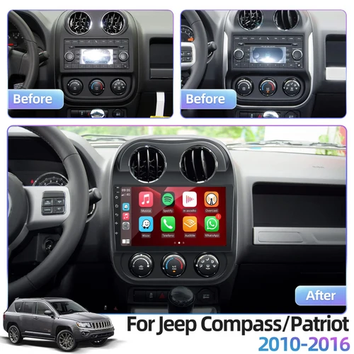 Daiko PRO Car Stereo Wireless Carplay Android Auto For Jeep compass 2010-2016 - Image 3