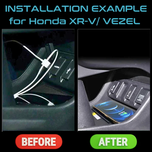 Wireless Charger For Honda Vezel / HR-V / XR-V 2015-2021 15W Fast Charging For Mobile Phone - Image 2
