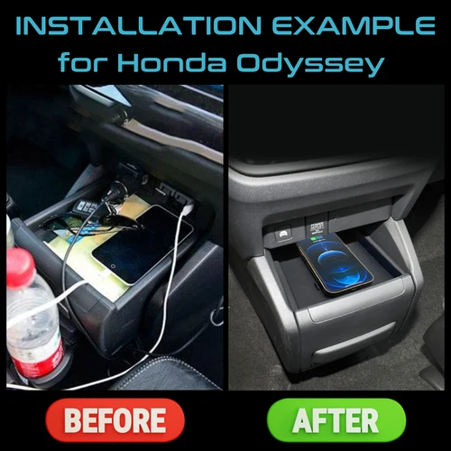 Wireless Charger For Honda Odyssey 2015-2024 15W Fast Charging For Mobile Phone - Image 6